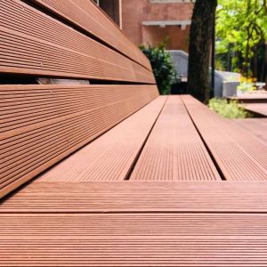 Patios WPC Decking Panel slip resistance WPC Wood Decking Boards