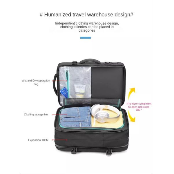 Zipper Closure 15.6 Inch Laptop Multi Functional Backpacks 1.23kg