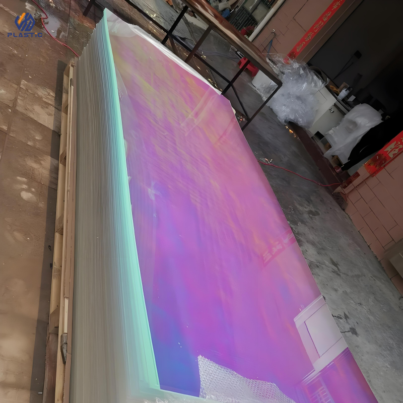 Highly Resilient Rainbow Acrylic Sheet Heat Resistance Iridescent Plexiglass Sheet