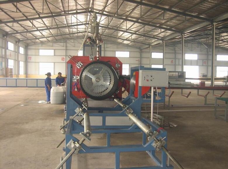 Plastic Sprial Pipe Production Line , Pvc Pipe Making Machine