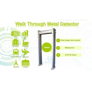 6 Digital Count Multi Zone Metal Detector Waterproof PVC Walk Through Gates