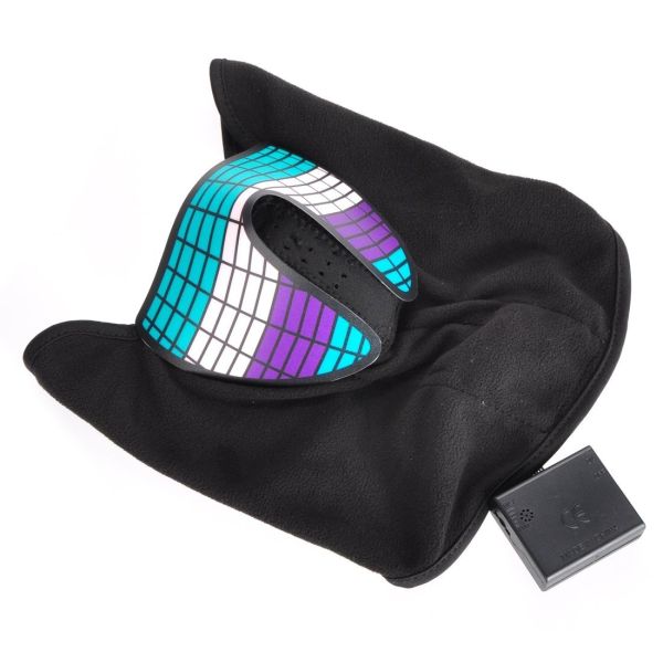 Ledes Party Holiday or other festival Voice activated Breathable light up music led/el mask for Parties Fashion Mask