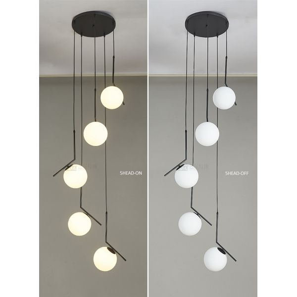 Long Pendant Lamp Modern Nordic Spiral Stair Hanging Light Dining Living Room Hotel Chandelier(WH-NC-69)