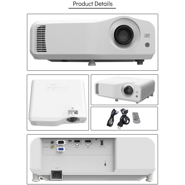 High Contrast 4500 Lumen DLP Laser Projector WUXGA For Classroom