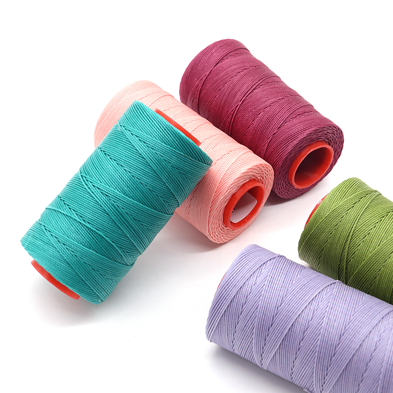 Waxed Thread for Leather Sewing Round Wax Thread 0.38mm DIY Hand-Stitched Sewing Yarn