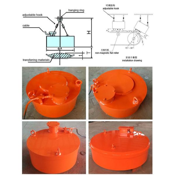 Manual Magnetic Sheet Separator , Suspended Electromagnetic Separators Remover