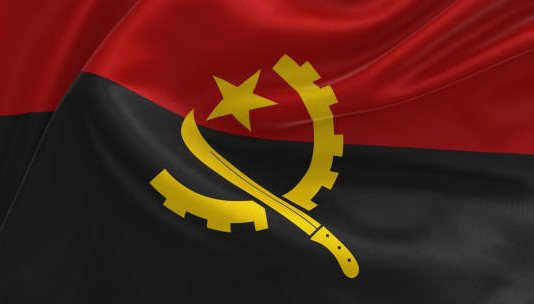 Angola National Flag Header Grommets Finish Water Resistant Public Activities Centers