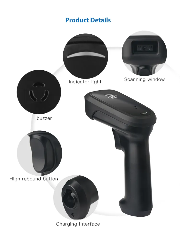 1d Handheld Wired Barcode Scanner CCD Bar Code Reader with USB Cable Supermarket