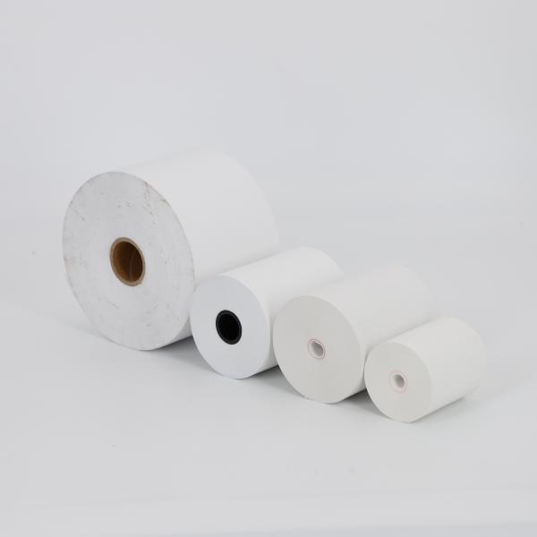 100% Virgin Wood Pulp POS Thermal Paper Roll 45-80gsm Weight Customizable Sizes