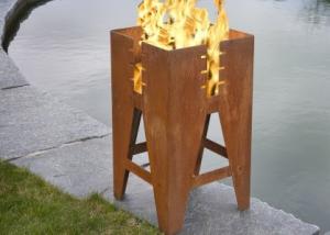 China Durable Outdoor Corten Steel Fire Pit Barbecue Customized Size Available on sale