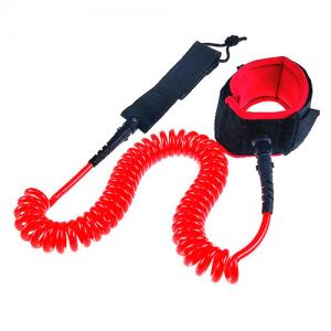 China TPU Red Transparent 10 Length Coiled SUP Leash Neoprene Strap on sale