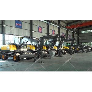 Buy cheap Hydraulic Wheel Excavator Machine 8 Ton Digger With Spare Parts from wholesalers
