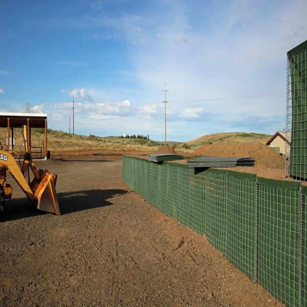 1.2m High Welded Hesco Gabion Military Sand Wall Guardrail With Textile Cloth