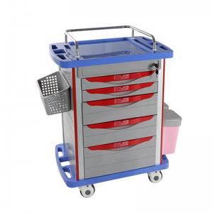 Quality Emergency Trolley for hospital patient with Defibrillator Board 750*480*920mm for sale