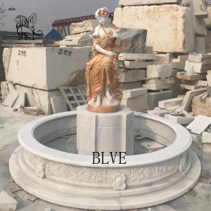 Quality Stone Water Fountain Woman Statues Hand-carved Marble Garden Fountains for sale for sale