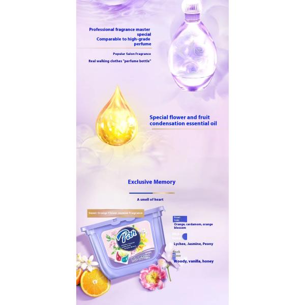 Floral Fragrance Washing Machine Pods Concentrated Clean Laundry Pods