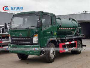 China RHD Sino Howo 5T Vacuum Septic Truck With Italy Pump on sale