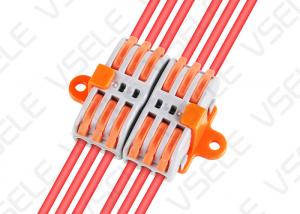 China 6 Positions Barrier PA66 Strip Terminal Block Wire Connector on sale