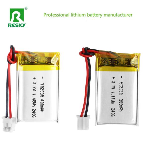 Lithium Polymer Battery Cell LP702030 3.7v 400mAh 1.48wh Rechargeable Batteries For GPS
