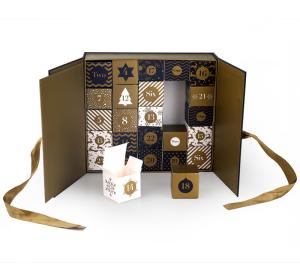 Quality 1200gsm Cardboard Advent Calendar Gift Box Luxury Small Card Boxes for sale