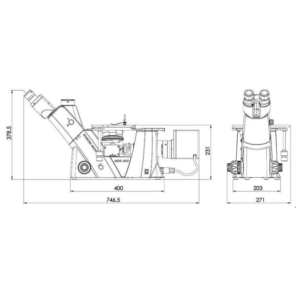 50X 1000X Inverted Metallurgical Microscope Dark Field Polarizing Observation