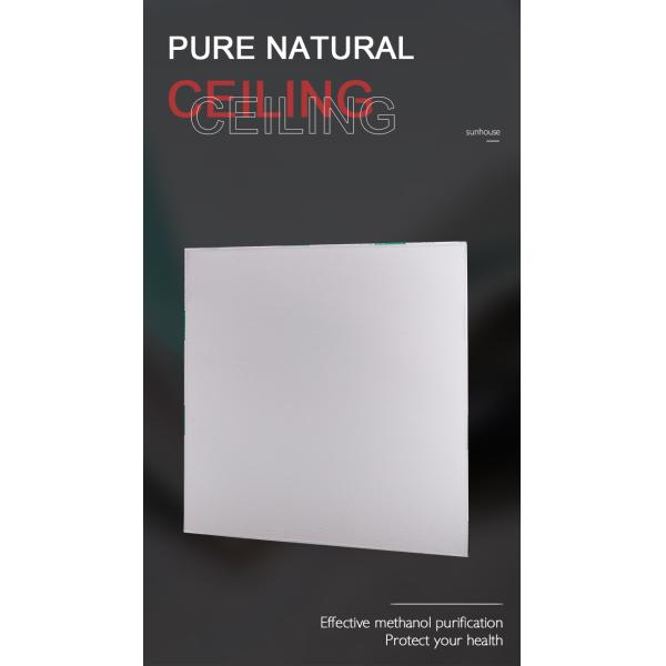 8.5mm Square Edge PVC Gypsum Ceiling Tile Heat Insulation Moisture Proof