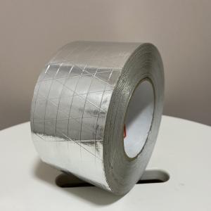 Quality Silver Aluminum Foil Tapes Double Water Activated Adhesive Glass Fiber Insulation for sale
