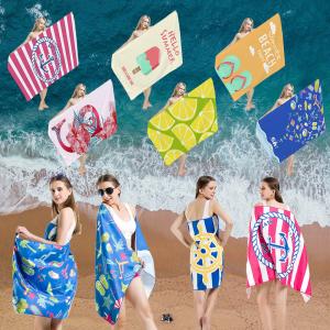 China Commercial Cool Beach Towels , Embroidered Beach Towels Smooth Surface on sale