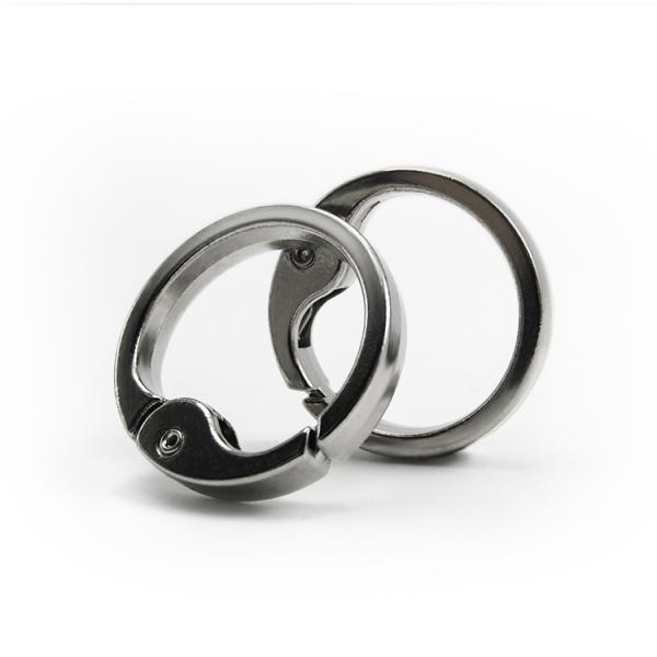 Round Spring gate ring O Rings Snap Clip Push gate snap hook Purse strap rings Clothing Crafts Supplies