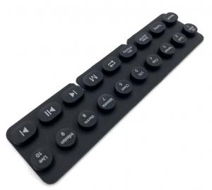 China Waterproof Silicone Rubber Keyboard For Bluetooth Music Speaker on sale
