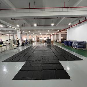 China 18oz PVC Tarpaulin Fabric Heavy Duty Lumber Tarps For Semi Trailer Flatbed on sale