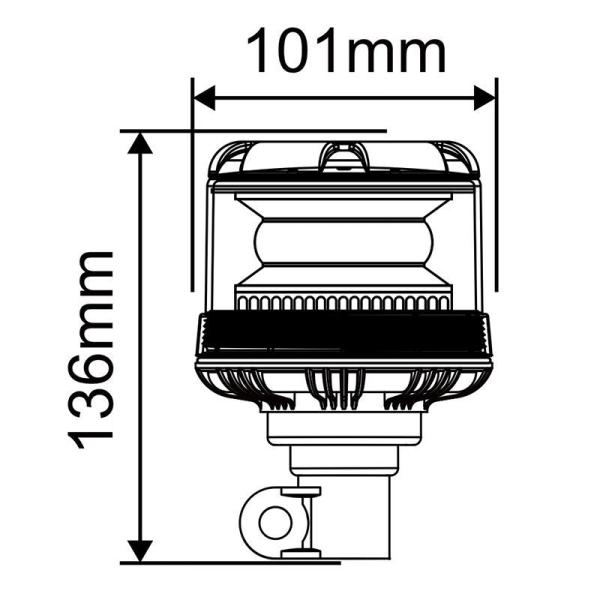 10V - 36V LED Strobe Beacon Light Emergency Beacon Lights For Vehicles