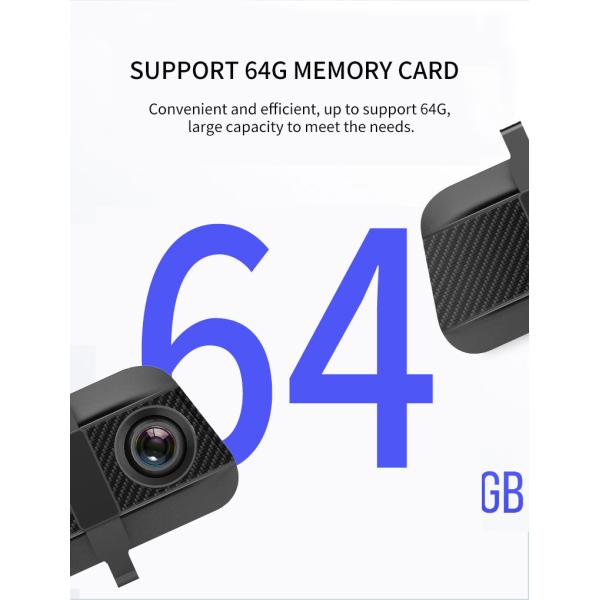 IPS 1080P Dashboard Camera 9.66 Inches 1440P Mirror Dashboard Camera Big Screen GPS Supported