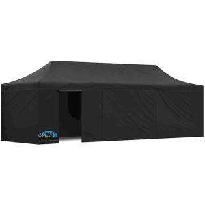 Quality Large Foldable Canopy Tent Hexagon Aluminum Profiles Clear Windows for sale