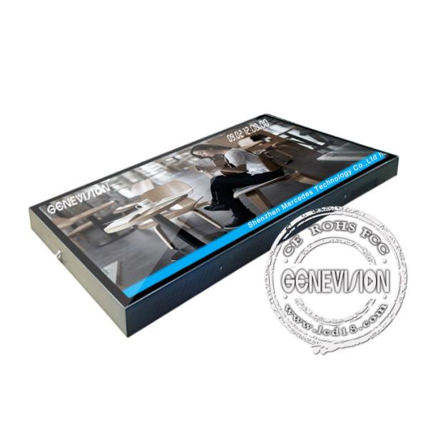 16.7M 55" Digital Wall Mounted Advertising Display with Black Full Toughened Glass