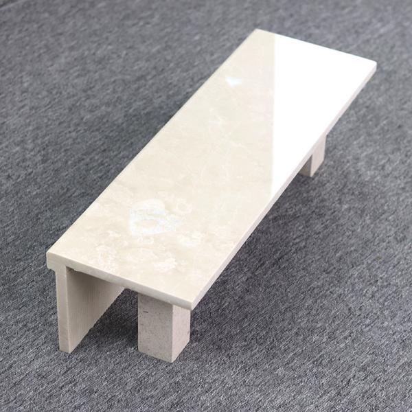 Light Yellow Interior Marble Stairs Decorative 0.5% Water Absorption