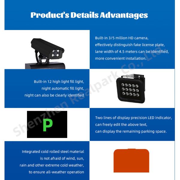 Parking Lot Management System with 4 Lines LED Display LPR Machine