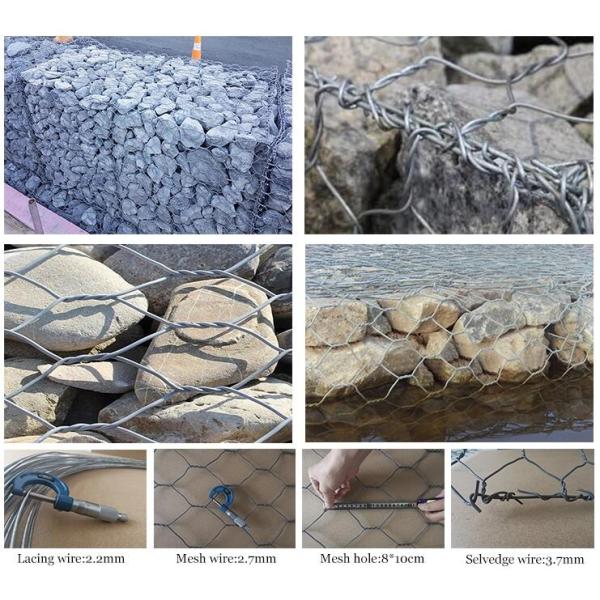 Hot Dipped Galvanized 2.0mm Gabion Mesh Basket Hexagonal Wire Mesh Mattress Walls