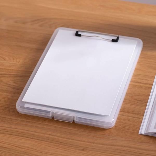 Writable Plastic A4 Document Box Transparent Storage Box Silk Printed 24x35cm