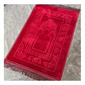 Quality 10mm Mosque Prayer Rug Color Cotton Filler With Non-Slip Backing for sale