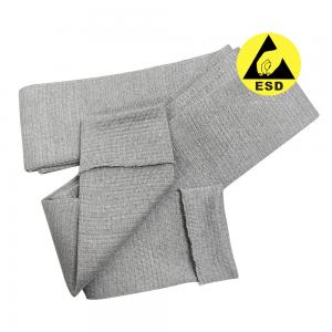 China 90% Polyester 10% Carbon Fiber Tubular ESD Antistatic Rib Circular Knit Fabric For Cuffs on sale