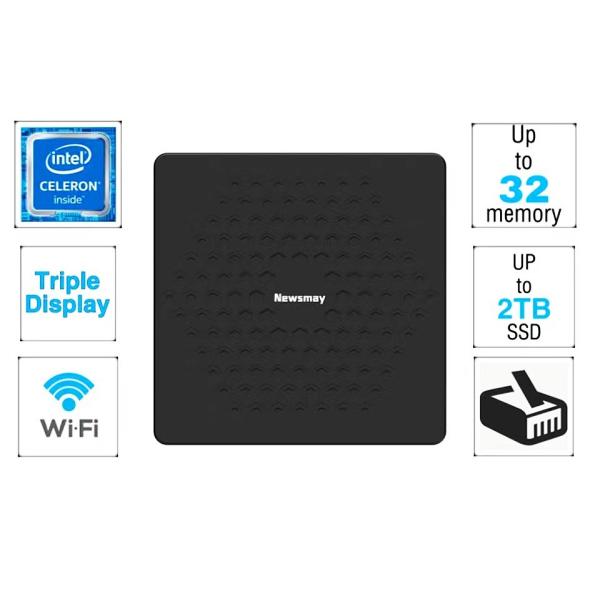 512GB SSD Fanless Mini PC Intel Jasper Lake N4505 CPU VGA DP HDMI 32GB RAM