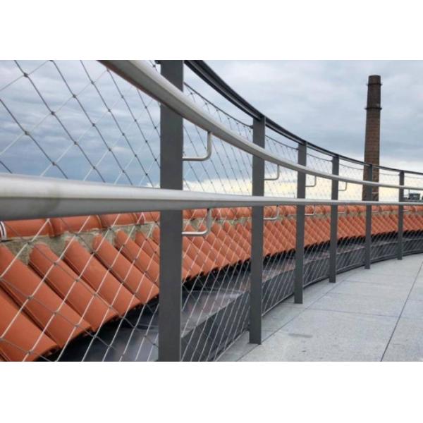 Stainless Steel Rope Mesh Architectural For Facade Safety Railing Fencing