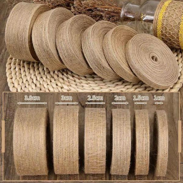 Customize Loose Weave Burlap Ribbon For Gift Packing Decoration