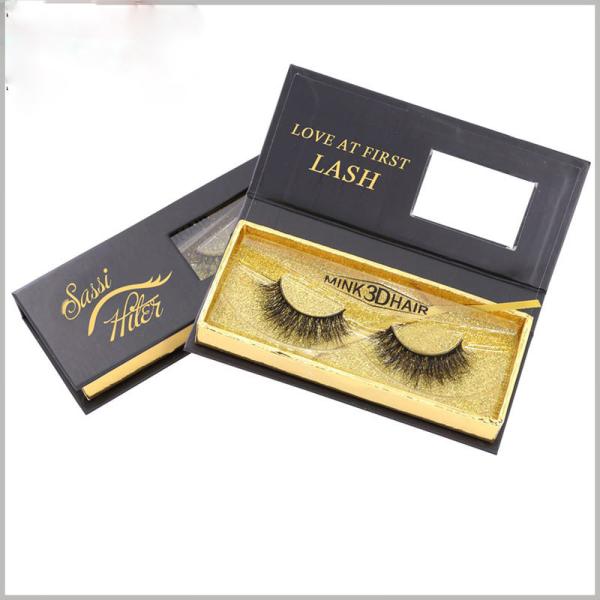 factory hot selling mink 3D eyelash box Custom eyelash gift box with pvc window
