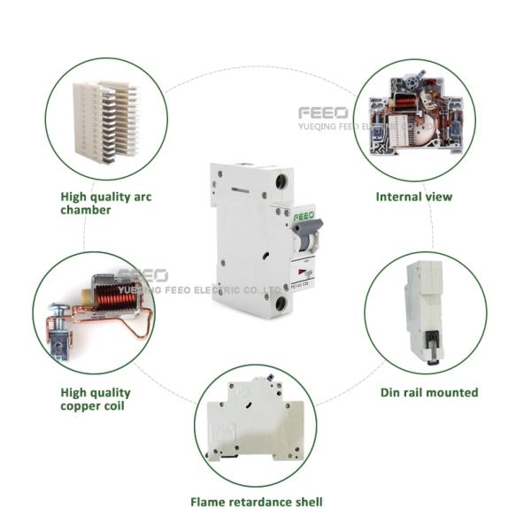 short circuit protection IP20 63A AC Circuit Breaker
