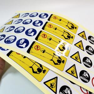 China Offset Printing Custom Reflective Stickers Rectangular BOPP Safety Warning Label on sale
