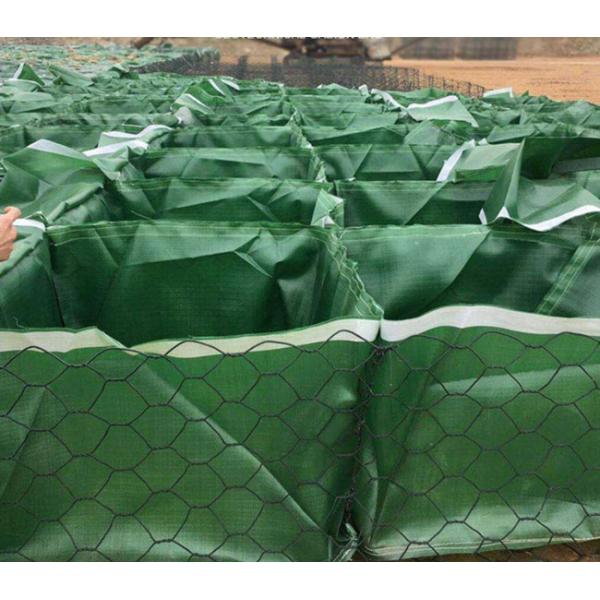 Hexagonal Metal Gabion Mesh Basket 1.0x1.0x0.5m PVC Coated