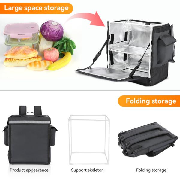 Pizza Large Jumbo Insulated Cooler Bag Food Delivery Travel 15x11x18"