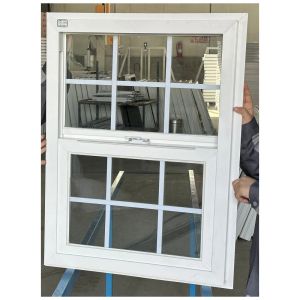 Quality UPVC Single Hung Vinyl Windows Soundproof Double Vertical Sliding Windows for sale